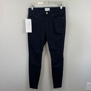 New Daily Ritual Skinny Leg Jeans Women's 29r Mid Rise Dark Wash Stretch Denim